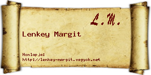 Lenkey Margit névjegykártya