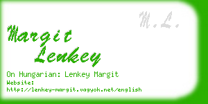 margit lenkey business card